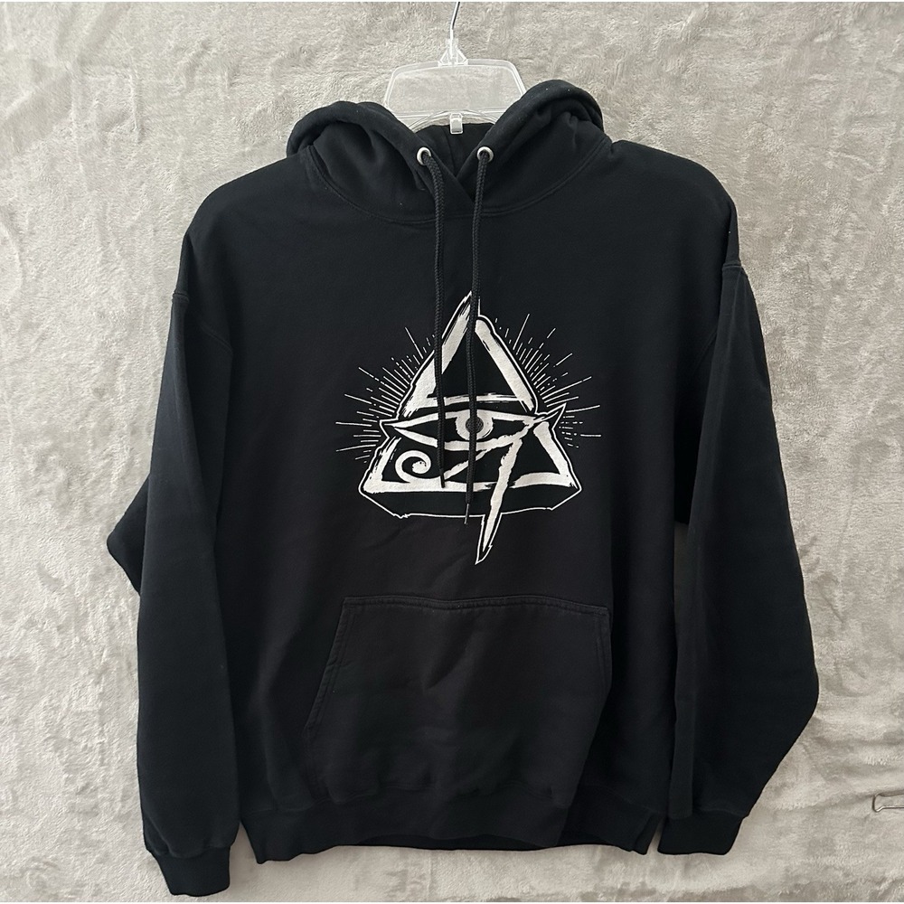 Port & Company Core Fleece Pullover Hooded‎ Sweatshirt Mens Size Medium Black